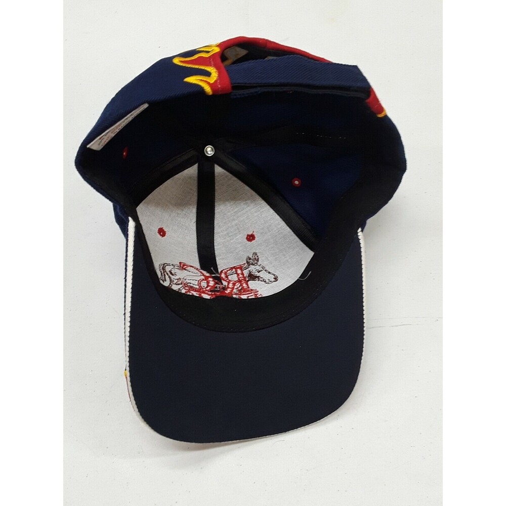 RC Farms Cap Hat Trucker Red Blue Yellow Embroidered Donkey Fire Flames One Size - Picture 8 of 9